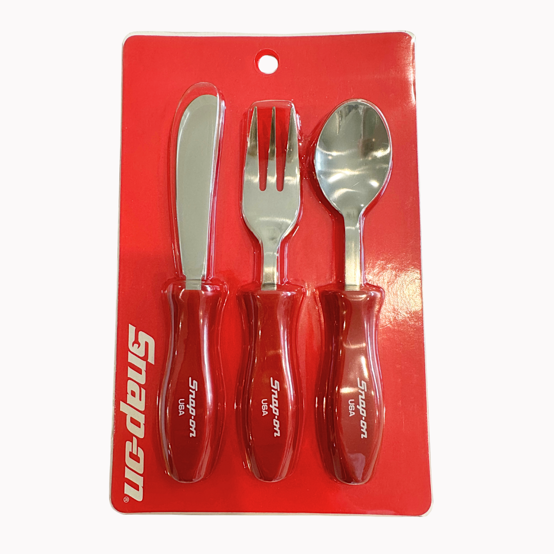 Genuine Snap-On Tools Spoon Fork Knife Cutlery Set SI3PR Snap On Collectable