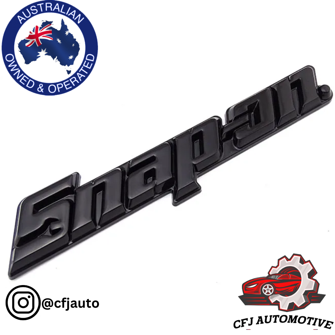 SNAP-ON BADGE STICK ON BLACK Tool Box Cart 3D Roll Cab Chrome Badge Emblem Decal