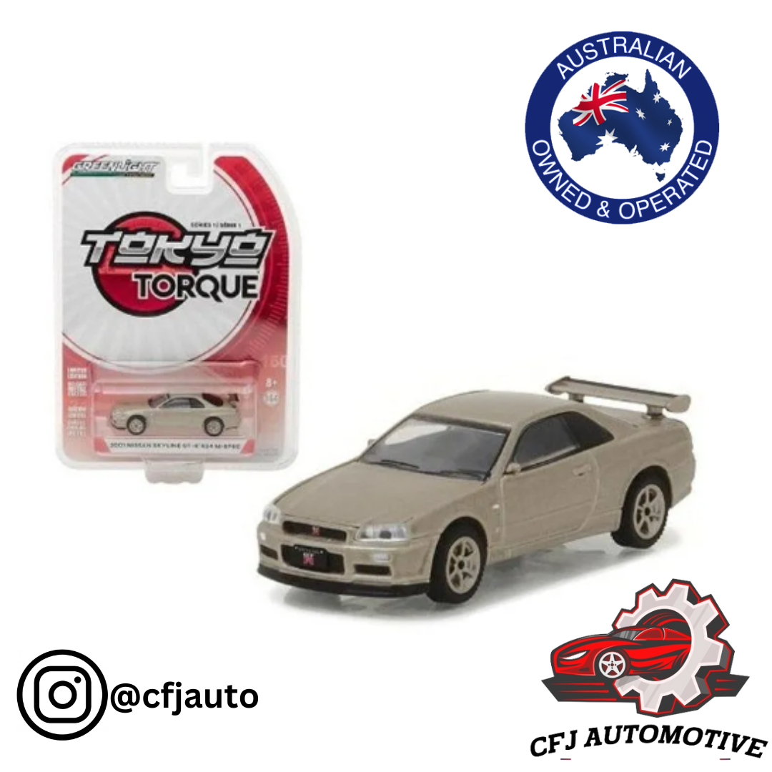 Greenlight 2001 Nissan Skyline GT-R R34 M-SPEC Tokyo Torque 1:64