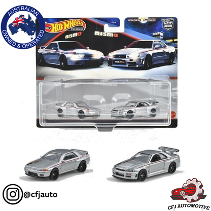 Hot Wheels Premium 2 Pack NISMO Nissan Skyline GT-R (BNR32 & 34)