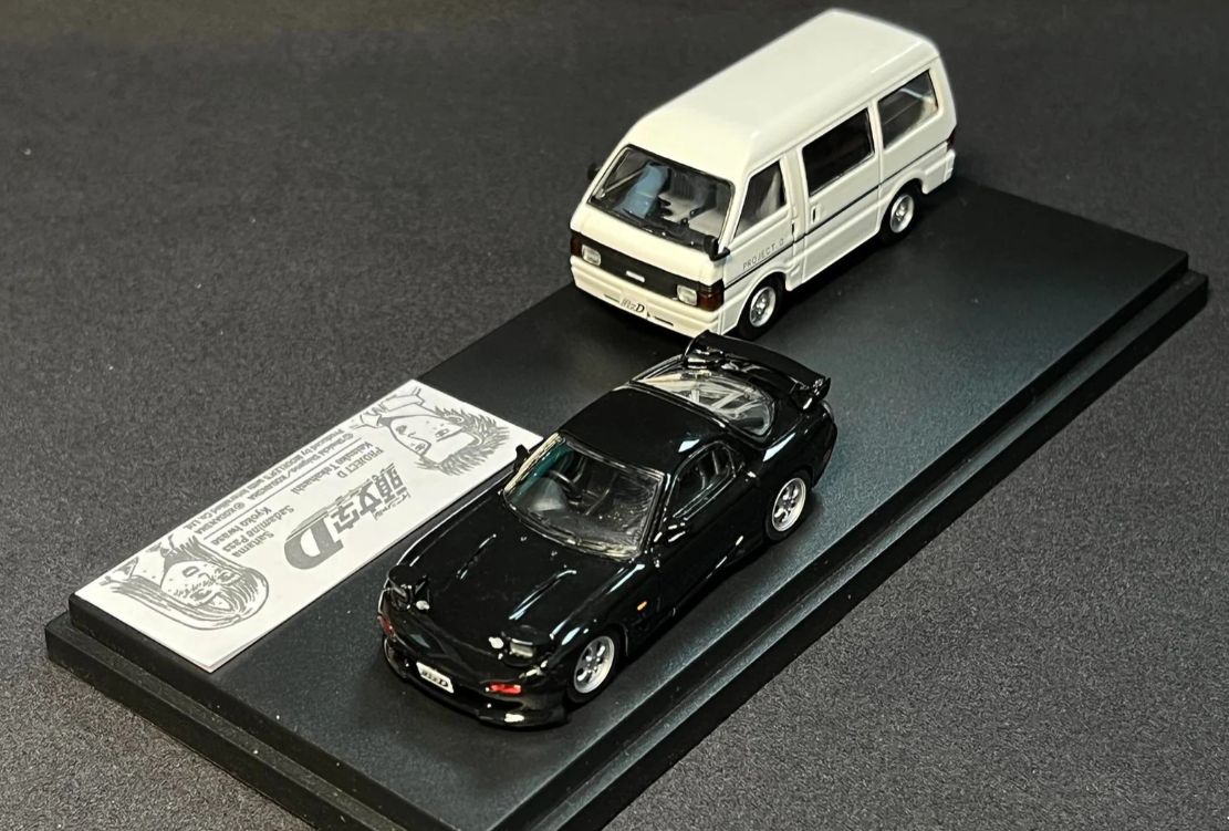 Initial D 1:64 Set Vol.13 Kyoko Iwase RX7 FD3S Keisuke Takahashi Mazda Bongo Van
