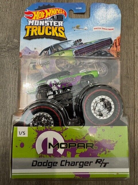 HotWheels Monster Trucks Mopar 70 Dodge Charger R/T Hemi Muscle Car 1/5 Diecast