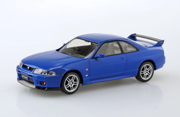 The Snap Kit Scale 1:32 Nissan Skyline R33 GTR Championship Blue Model Car