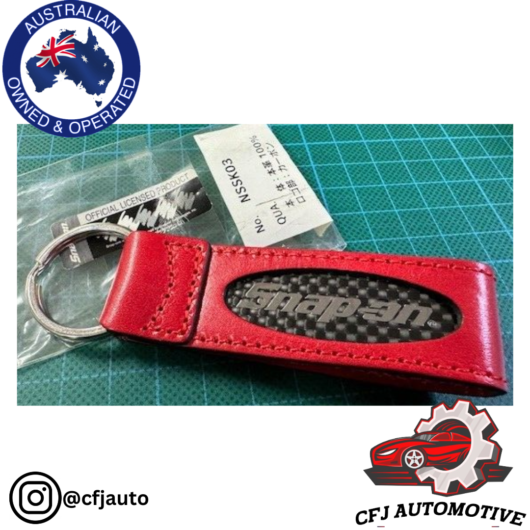 Snap-On Carbon Fiber Key Chain Red Key Ring Official Licensed Product