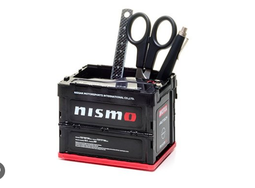 Genuine Nissan Nismo Folding Container Desk Office Home Box Set 3 Black 0.7L