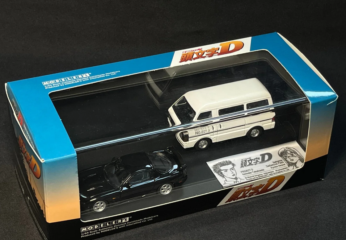 Initial D 1:64 Set Vol.13 Kyoko Iwase RX7 FD3S Keisuke Takahashi Mazda Bongo Van