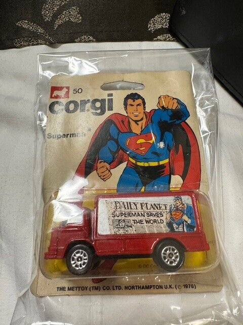 Corgi Jr Superman Daily Planet Truck #50 Mettoy Britain 1978 DC Comic Rare