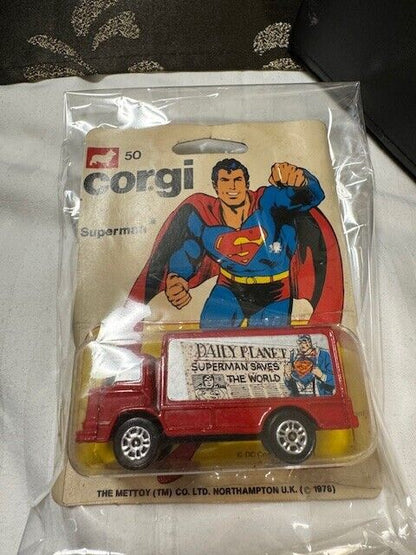 Corgi Jr Superman Daily Planet Truck #50 Mettoy Britain 1978 DC Comic Rare