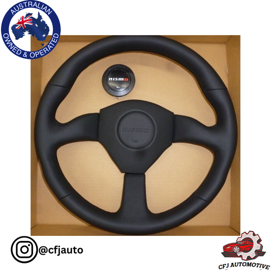 NISMO COMPETITION PARTS 350MM LEATHER STEERING WHEEL NISSAN SKYLINE R32 R33 R34