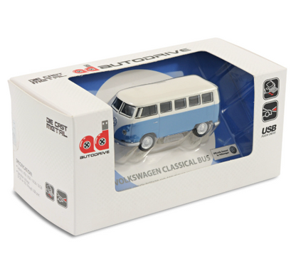 1968 Volkswagen Classic Bus VW Camper Bus USB Memory Stick Autodrive Diecast