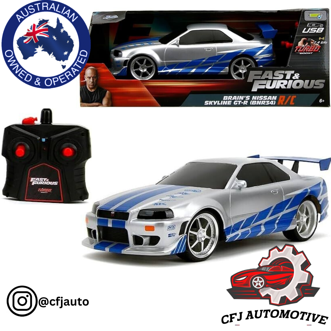 Jada Toys Fast & Furious Brian's Nissan Skyline GT-R (Bnr34)- Ready to Run R/C