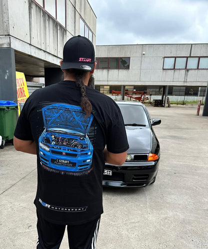 STRAPT Mens TShirt Nissan Skyline BNR34 R34 GTR R32 T-Shirt Kids Shirt Strapt