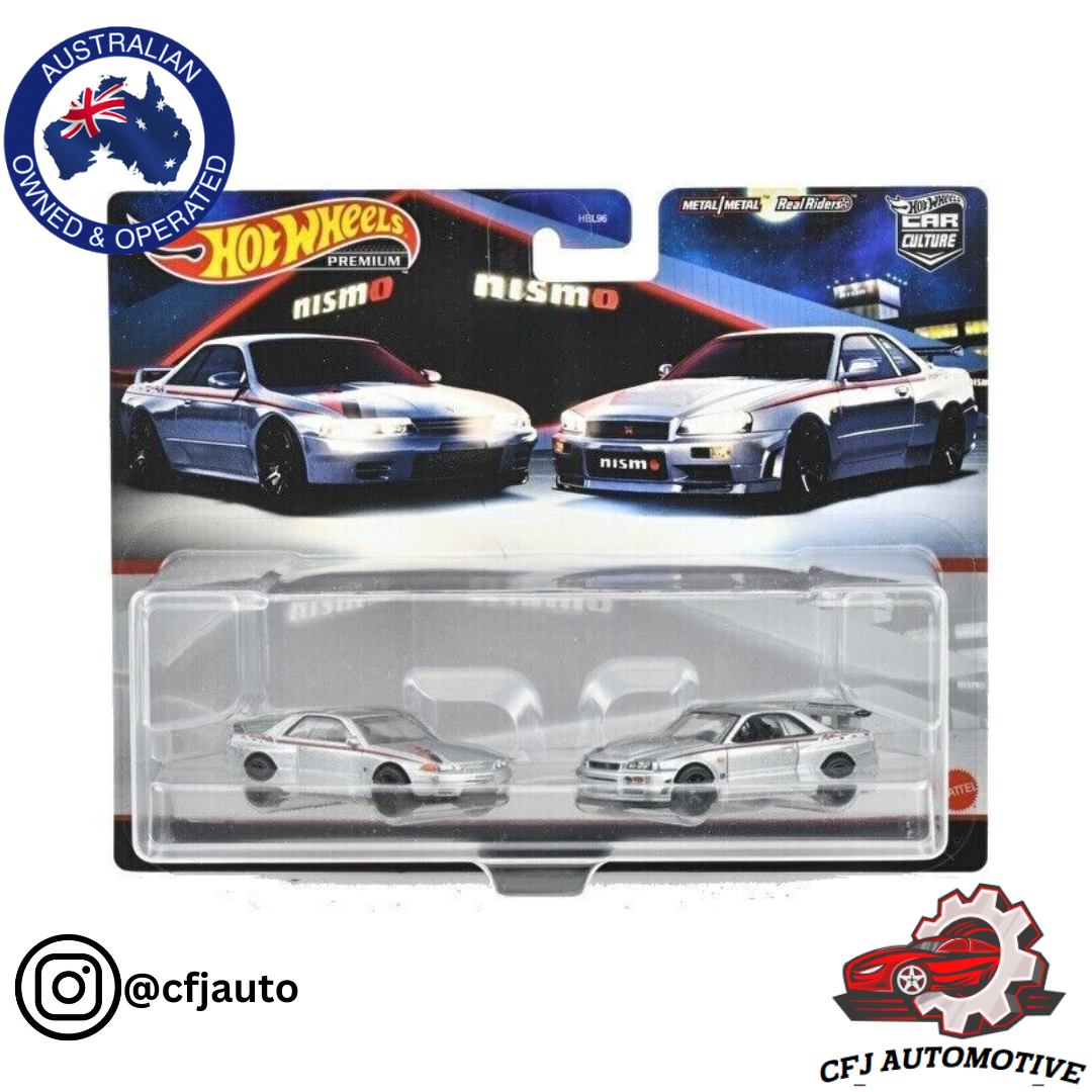 Hot Wheels Premium 2 Pack NISMO Nissan Skyline GT-R (BNR32 & 34)