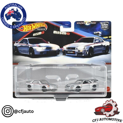Hot Wheels Premium 2 Pack NISMO Nissan Skyline GT-R (BNR32 & 34)