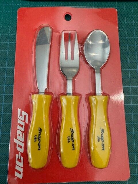 Genuine Snap-On Tools Fork Spoon Knife Cutlery Set SI3PY Snap On Collectable