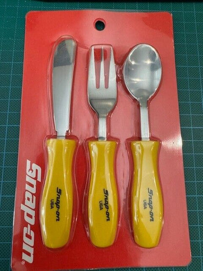 Genuine Snap-On Tools Fork Spoon Knife Cutlery Set SI3PY Snap On Collectable