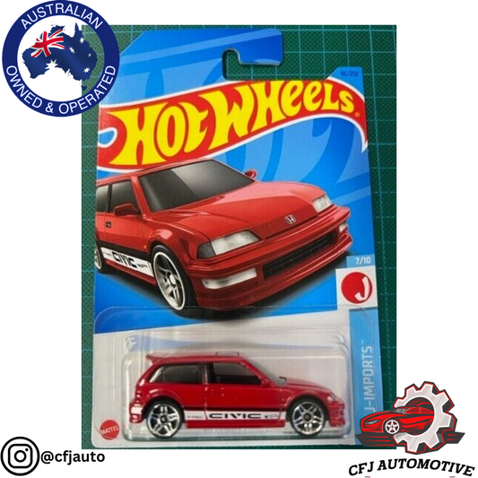 Hotwheels 96/250 90 Honda Civic EF Diecast HW J-Imports Model Car