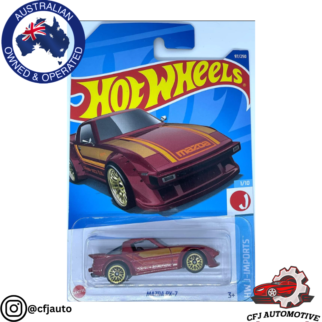 Hot Wheels - Mazda RX-7 - Red - HW J-Imports