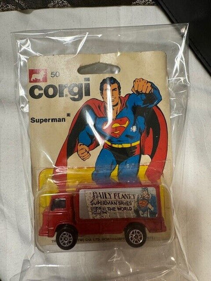 Corgi Jr Superman Daily Planet Truck #50 Mettoy Britain 1978 DC Comic Rare